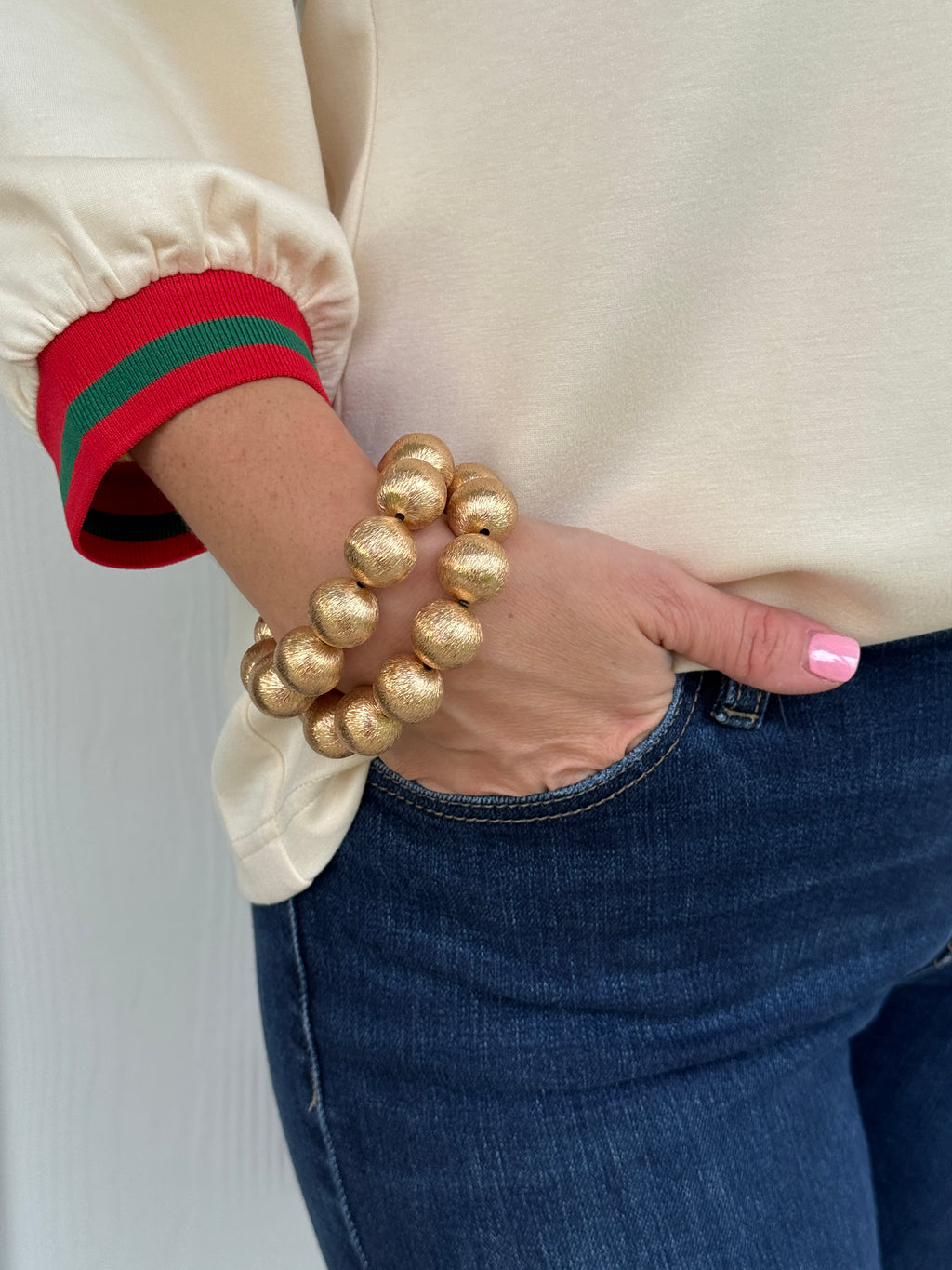 Ivory Ruffle Neck Top