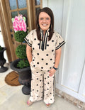 Cream Polka Dot Set