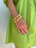 Brushed Gold Ball Bracelet