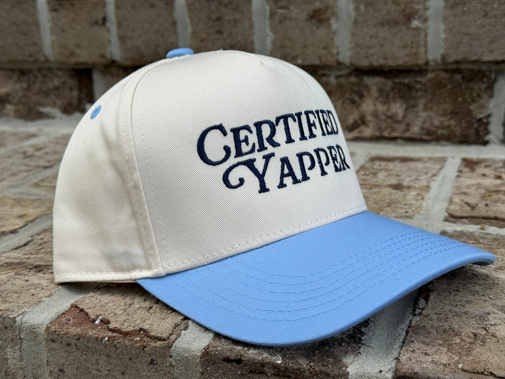 Certified Yapper Two-Toned Vintage Hat