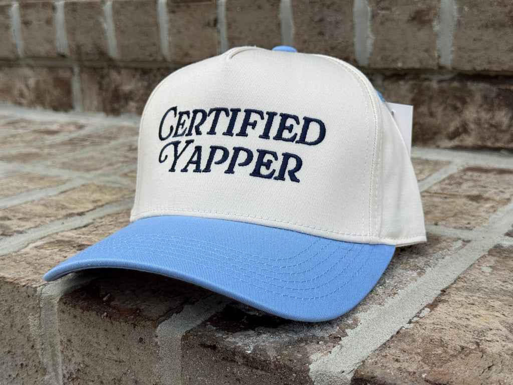 Certified Yapper Two-Toned Vintage Hat