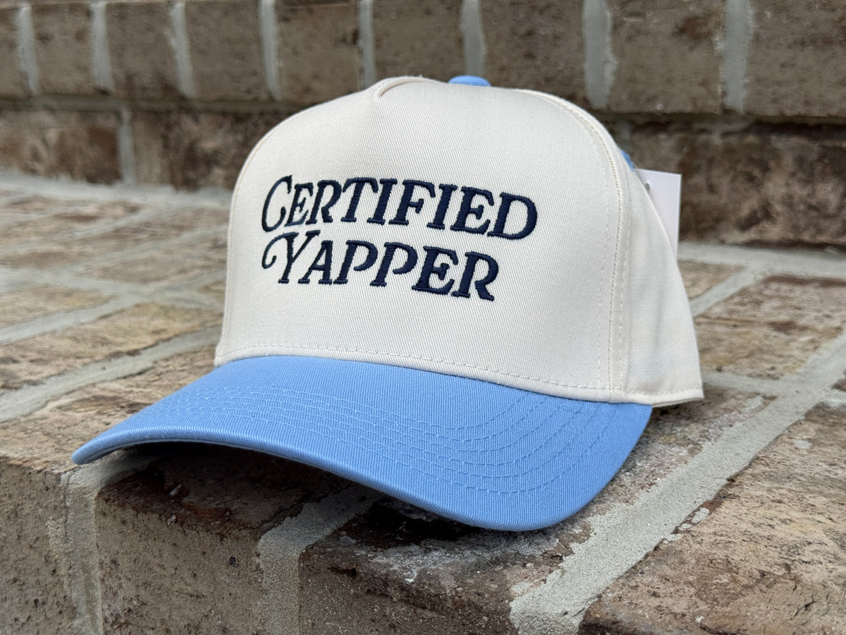 Certified Yapper Two-Toned Vintage Hat