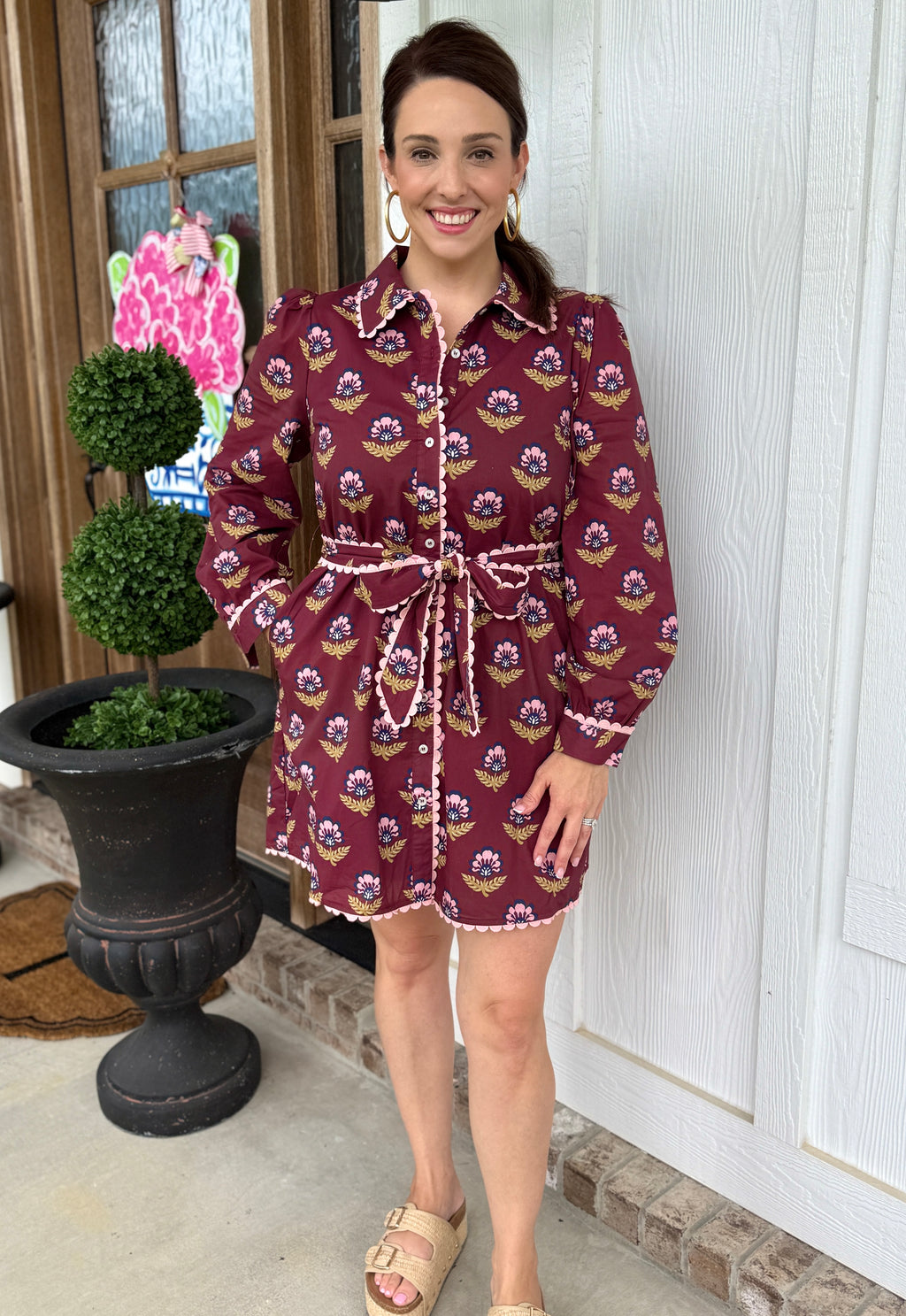 Scallop Trim Dress