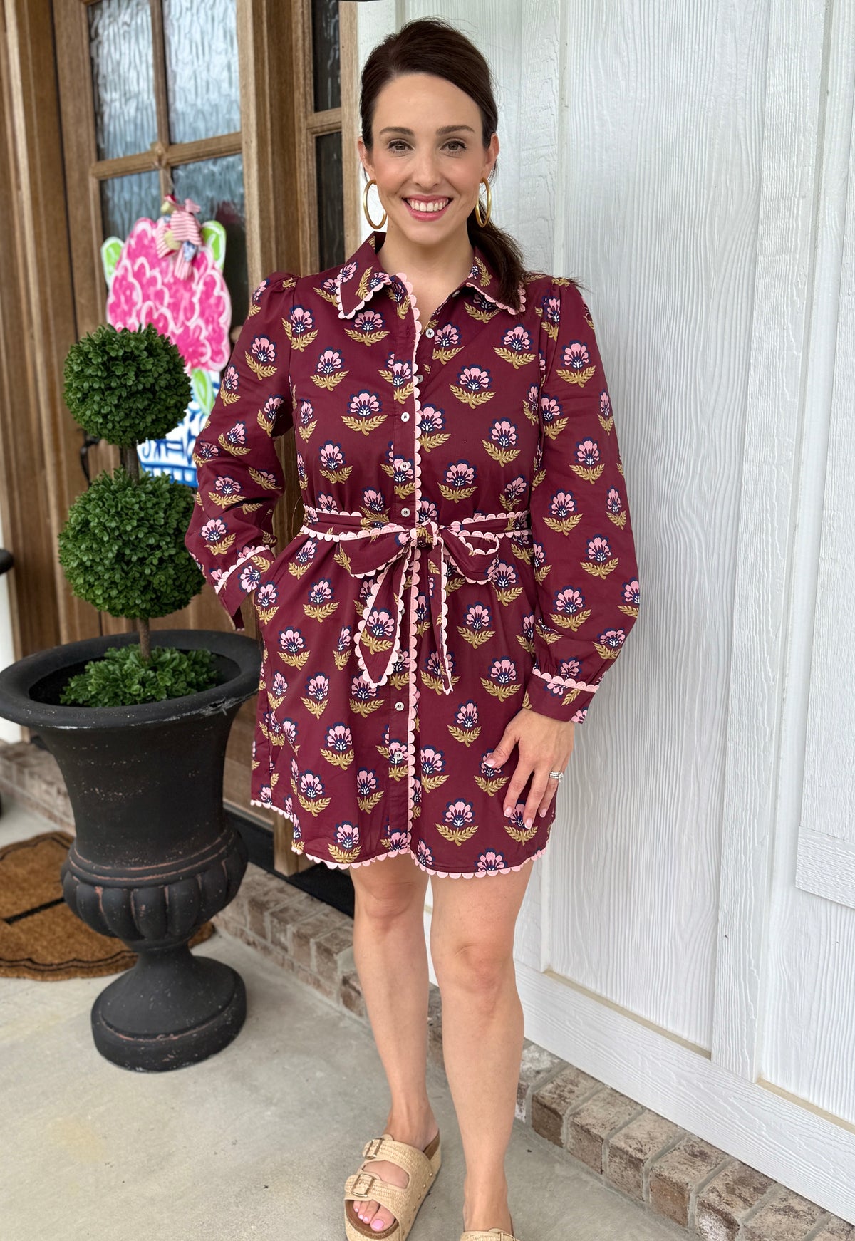 Scallop Trim Dress