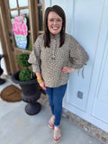 Leopard Print Jacquard Top