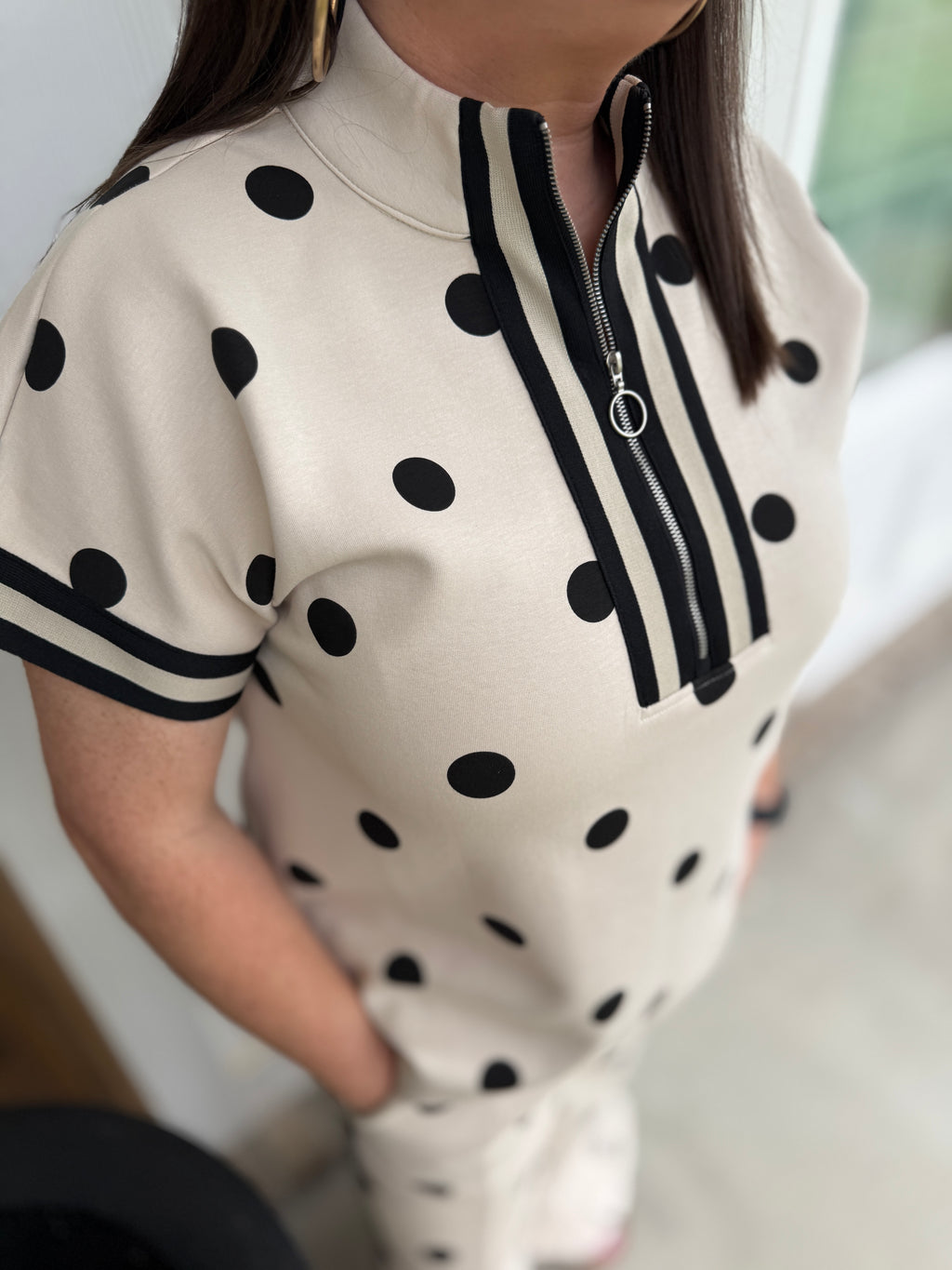 Cream Polka Dot Set