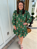 Olive Floral Mini Dress
